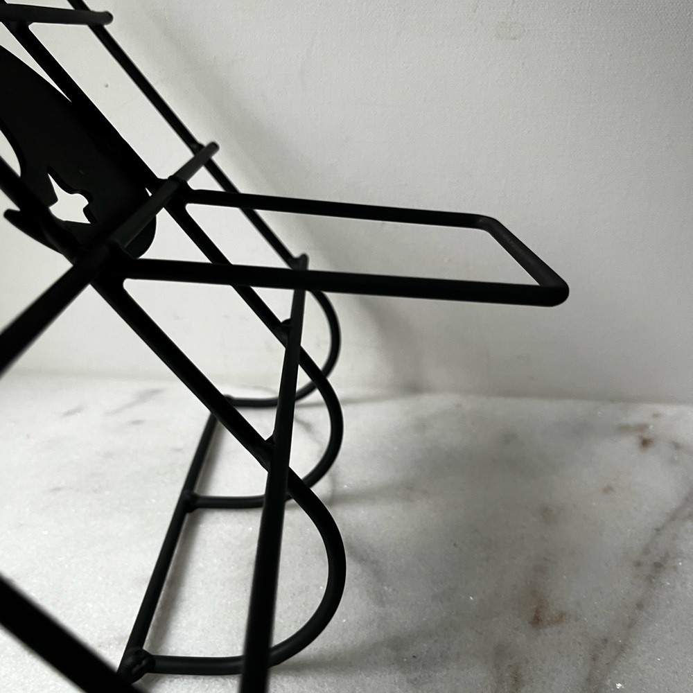 Black metal Cook Book Stand painting holder display with black cat… - Picture 11 of 13